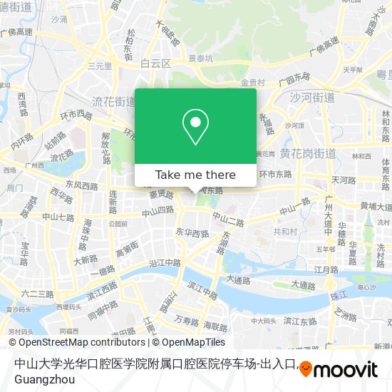 中山大学光华口腔医学院附属口腔医院停车场-出入口 map