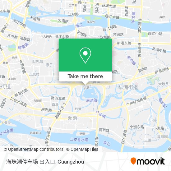 海珠湖停车场-出入口 map