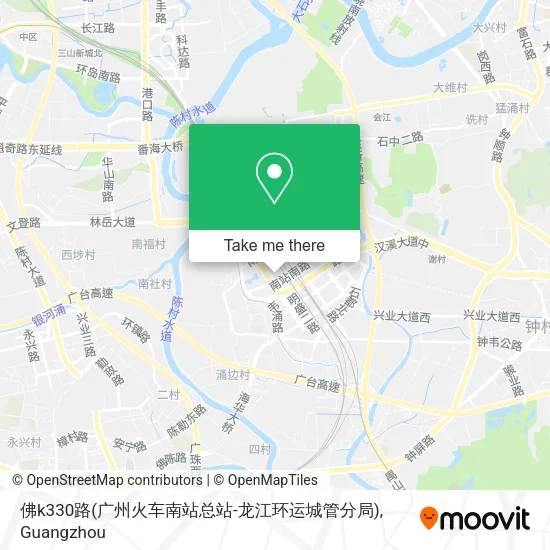 佛k330路(广州火车南站总站-龙江环运城管分局) map