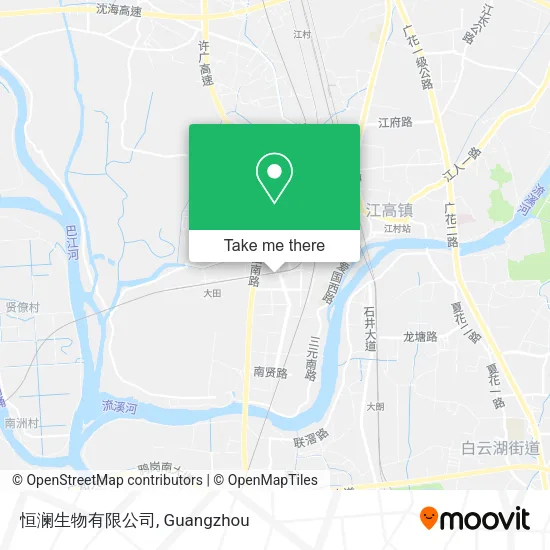 恒澜生物有限公司 map