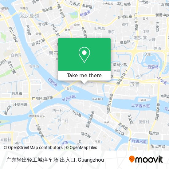 广东轻出轻工城停车场-出入口 map