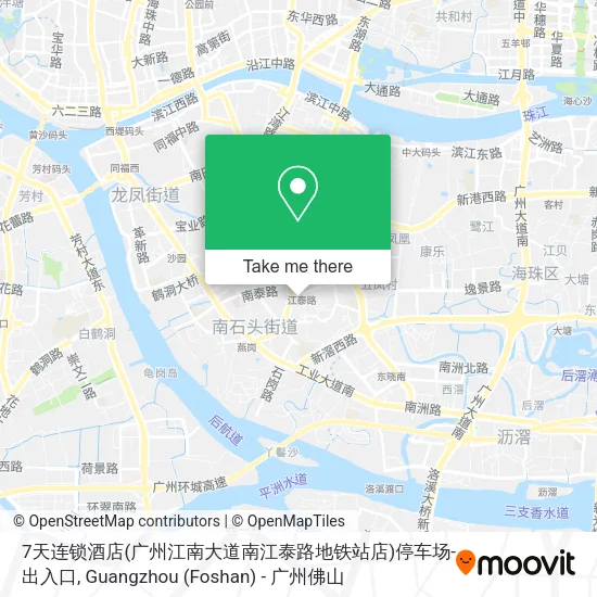 7天连锁酒店(广州江南大道南江泰路地铁站店)停车场-出入口 map