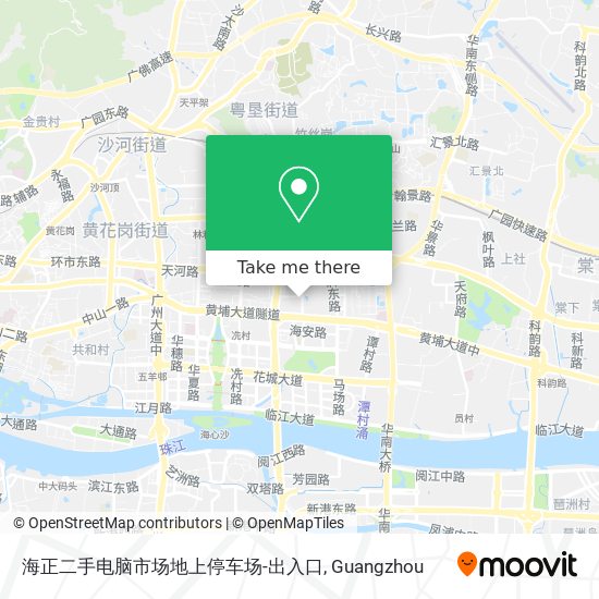 海正二手电脑市场地上停车场-出入口 map