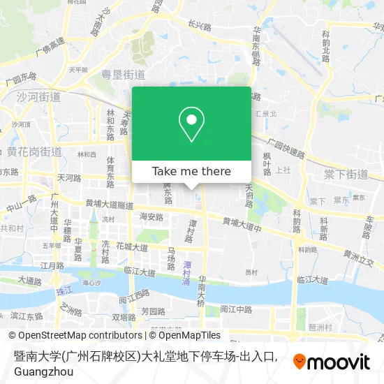 暨南大学(广州石牌校区)大礼堂地下停车场-出入口 map