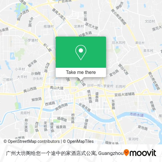 广州大坊阁给您一个途中的家酒店式公寓 map