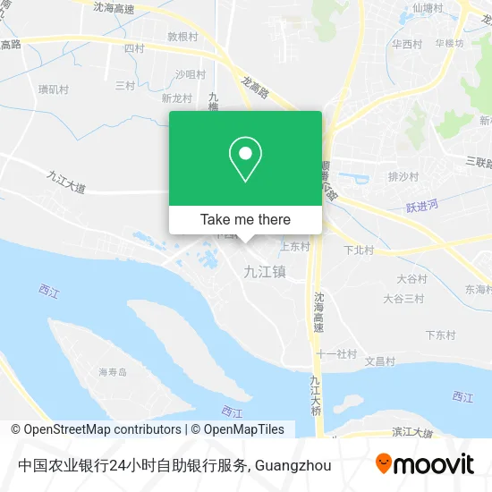 中国农业银行24小时自助银行服务 map