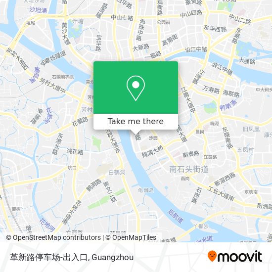 革新路停车场-出入口 map