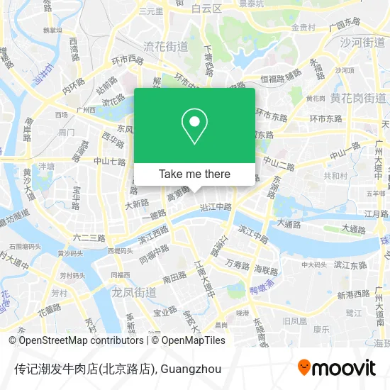 传记潮发牛肉店(北京路店) map