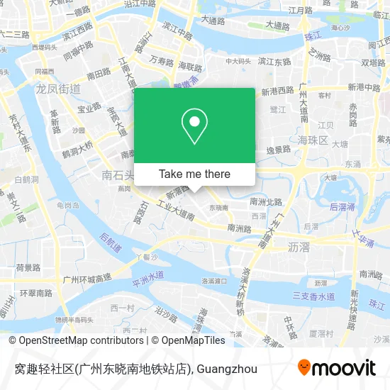 窝趣轻社区(广州东晓南地铁站店) map