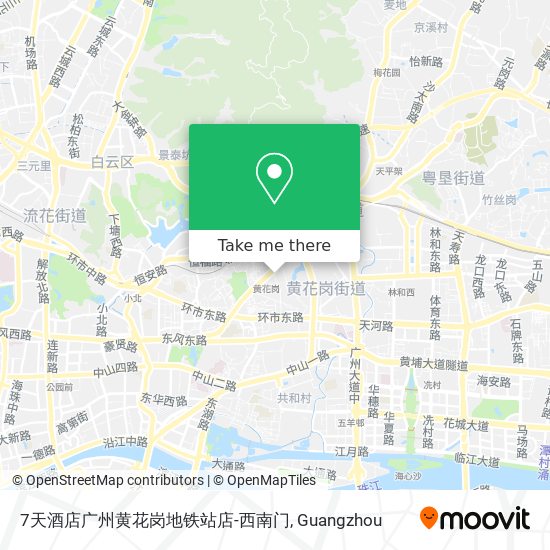 7天酒店广州黄花岗地铁站店-西南门 map