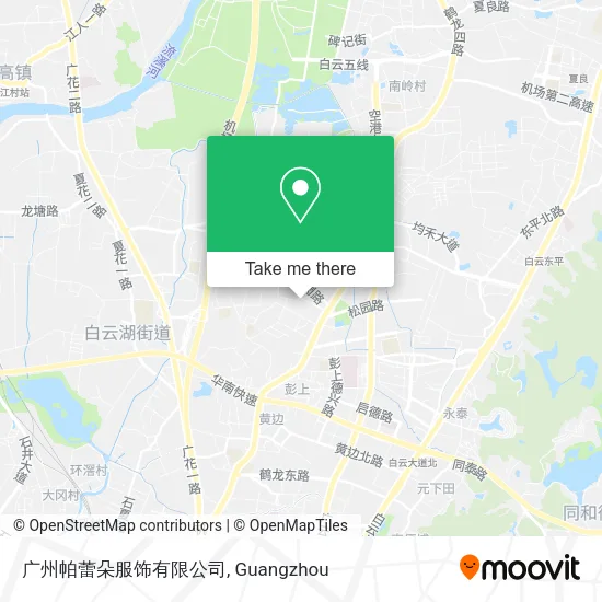 广州帕蕾朵服饰有限公司 map