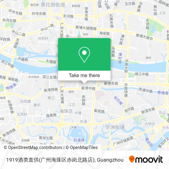 1919酒类直供(广州海珠区赤岗北路店) map