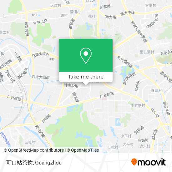 可口站茶饮 map