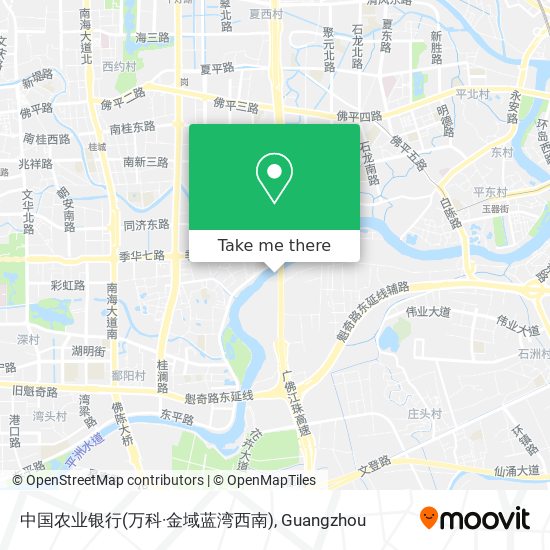 中国农业银行(万科·金域蓝湾西南) map