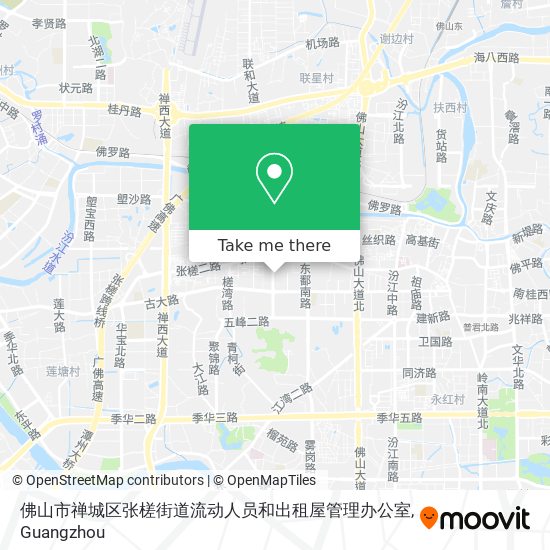 佛山市禅城区张槎街道流动人员和出租屋管理办公室 map