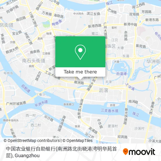 中国农业银行自助银行(南洲路北街晓港湾明华苑首层) map