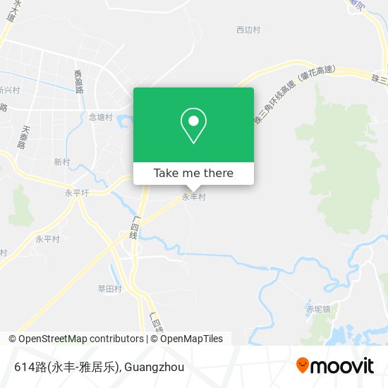 614路(永丰-雅居乐) map