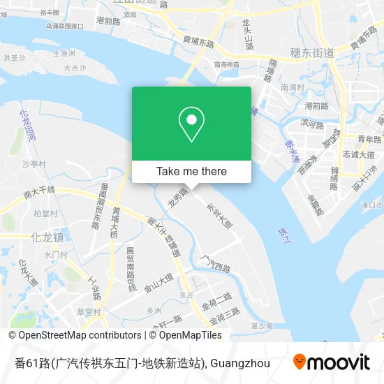 番61路(广汽传祺东五门-地铁新造站) map