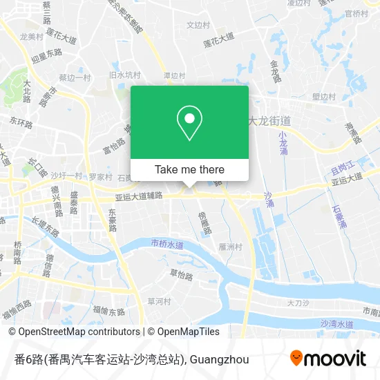 番6路(番禺汽车客运站-沙湾总站) map