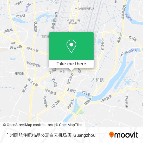 广州民航住吧精品公寓白云机场店 map