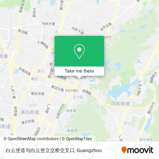 白云堡道与白云堡立交桥交叉口 map