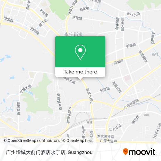 广州增城大前门酒店永宁店 map