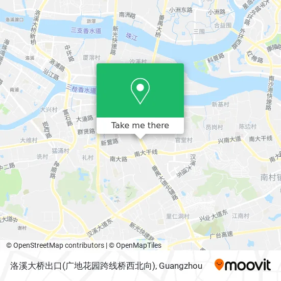 洛溪大桥出口(广地花园跨线桥西北向) map