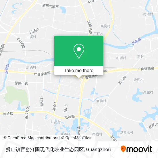 狮山镇官窑汀圃现代化农业生态园区 map