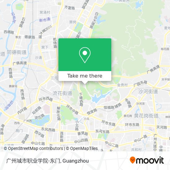 广州城市职业学院-东门 map