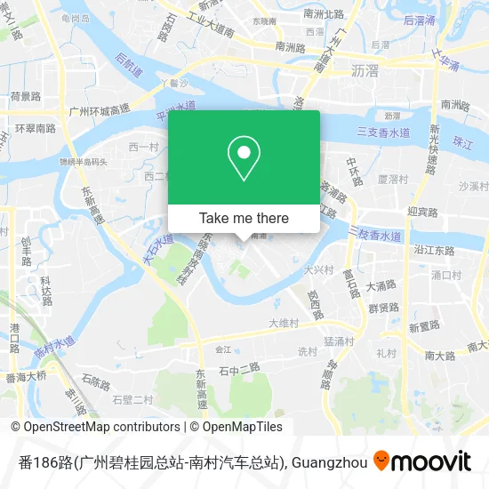 番186路(广州碧桂园总站-南村汽车总站) map