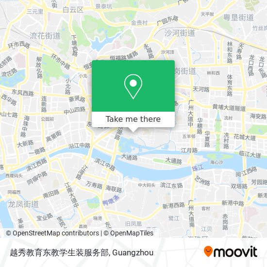 越秀教育东教学生装服务部 map
