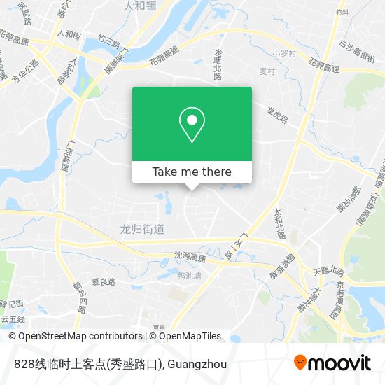 828线临时上客点(秀盛路口) map