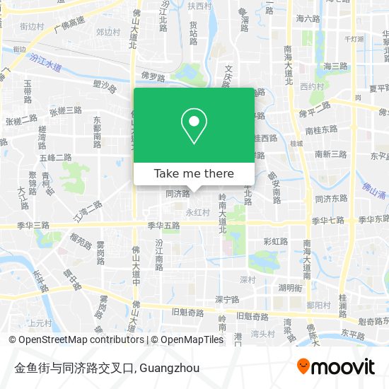 金鱼街与同济路交叉口 map