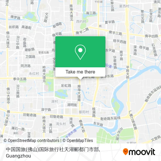 中国国旅(佛山)国际旅行社天湖郦都门市部 map
