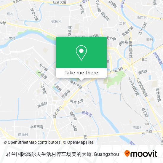 君兰国际高尔夫生活村停车场美的大道 map