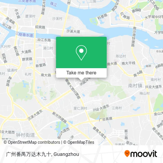 广州番禺万达木九十 map