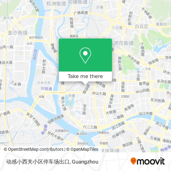 动感小西关小区停车场出口 map