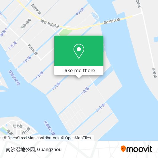南沙湿地公园 map