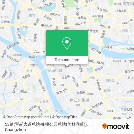 53路(宝岗大道总站-杨桃公园总站(美林湖畔)) map