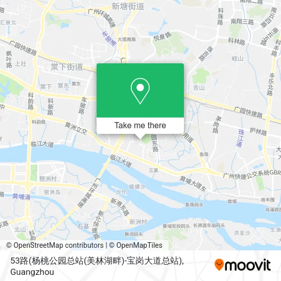 53路(杨桃公园总站(美林湖畔)-宝岗大道总站) map