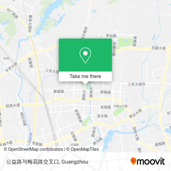 公益路与梅花路交叉口 map