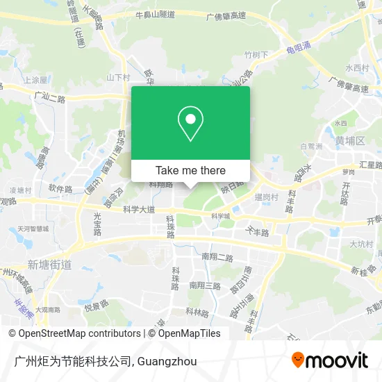 广州炬为节能科技公司 map