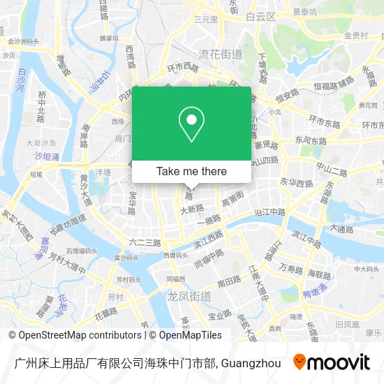 广州床上用品厂有限公司海珠中门市部 map