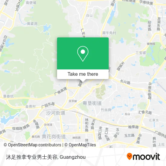 沐足推拿专业男士美容 map