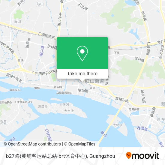 b27路(黄埔客运站总站-brt体育中心) map