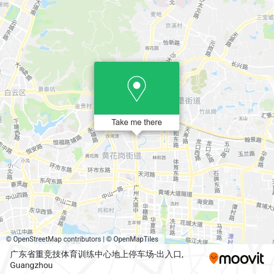 广东省重竞技体育训练中心地上停车场-出入口 map