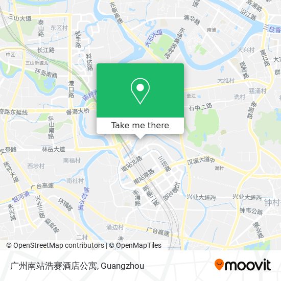 广州南站浩赛酒店公寓 map