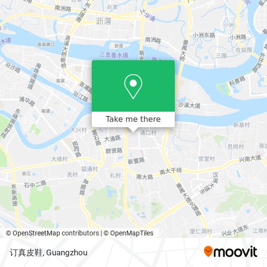 订真皮鞋 map