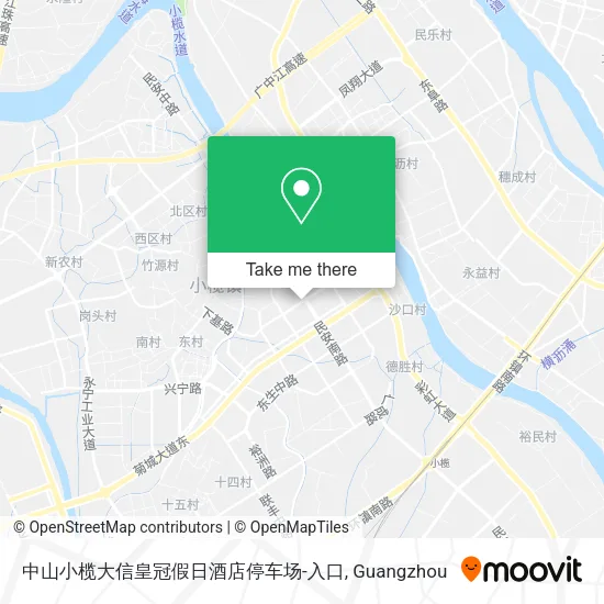 中山小榄大信皇冠假日酒店停车场-入口 map