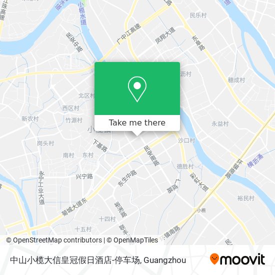 中山小榄大信皇冠假日酒店-停车场 map